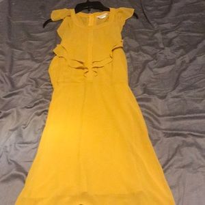 Mustard yellow spring/summer dress